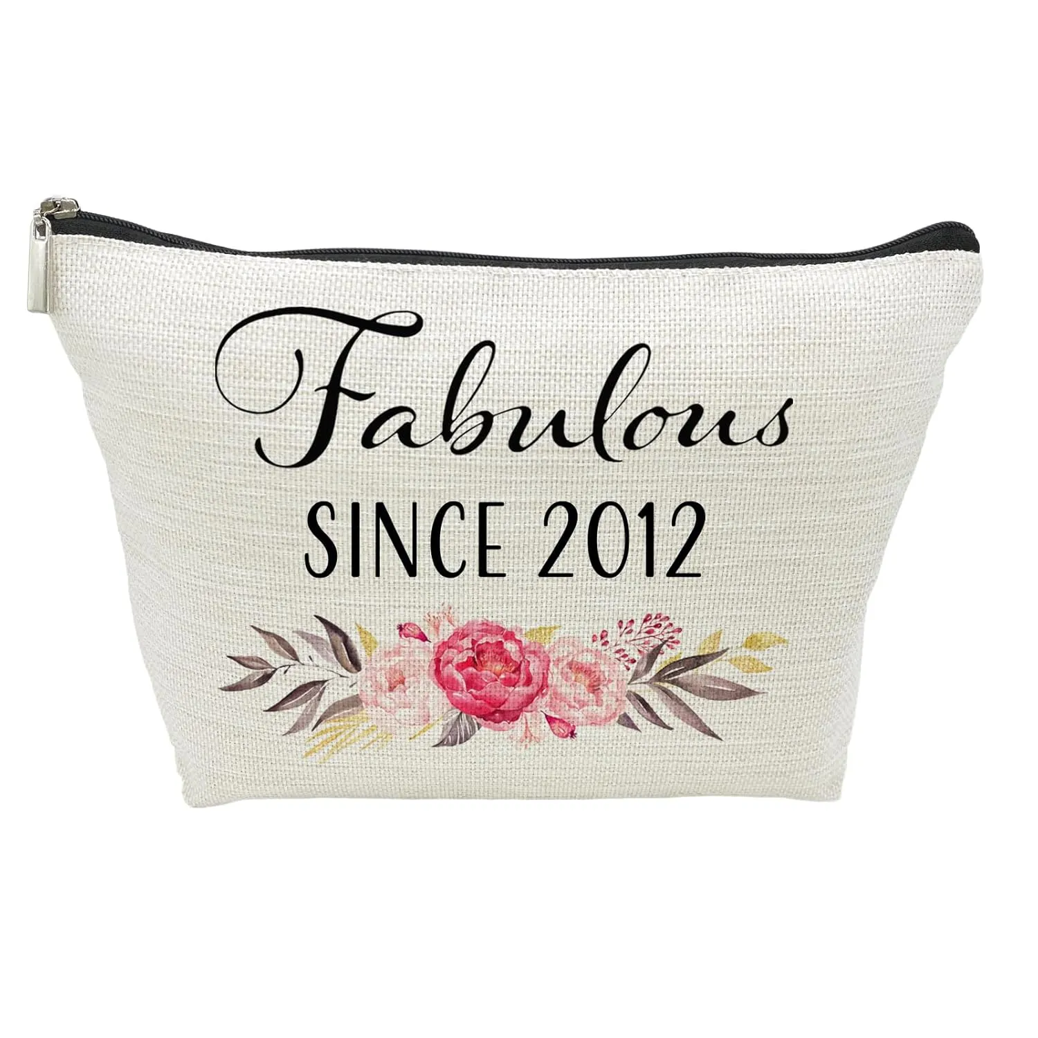 13rd Birthday Gifts for Girls, Sweet 13 Year Old Gift Makeup Bag, 13 Birthday Gift Makeup Bags for Her, Sister, Daughter, Niece, Granddaughter, Teen Girl Gifts Cosmetic Bag, Fabulous Since 2012