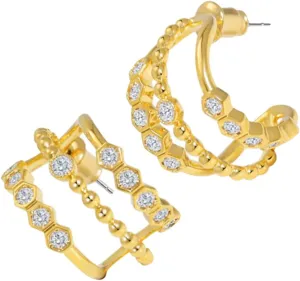 1Pair Light Luxury Earrings for Women Decorated Hoops Elegant Ear Jewelry for Any Occasion for Parties and Daily Wear