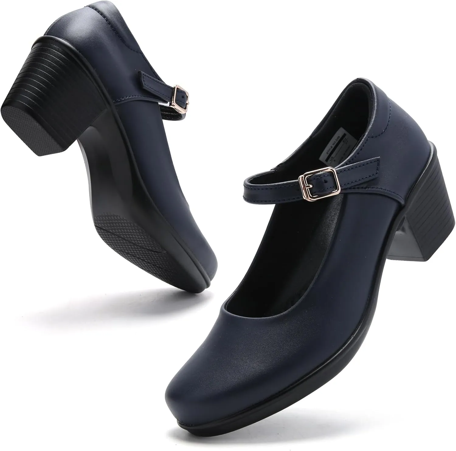 2025 Women's Mary Jane High Heels Pumps, Chunky 2-Inch Heel, Comfortable Dress Shoes for Work, Casual and Office Business, Zapatos para Mujer de Vestir