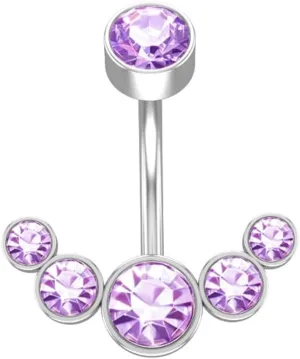2Pc Sexy Belly Ring Rose Gold Black Surgical Steel Women Crystal Belly Button Piercing Zircon Navel Piercing Bar Jewelry (Metal Color : 1)
