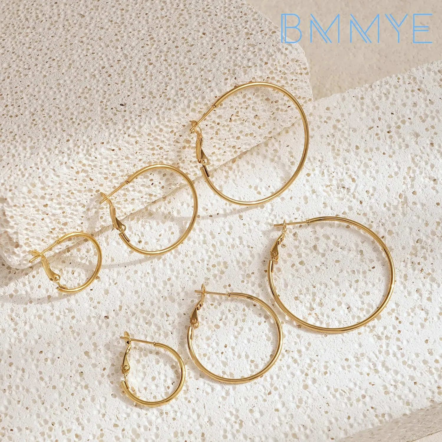 5-10 Pairs Small Gold Silver Hoop Earrings for Women, Stainless Steel Earrings Set Mens Lightweight Thin Hypoallergenic Nickel Free Small Earings