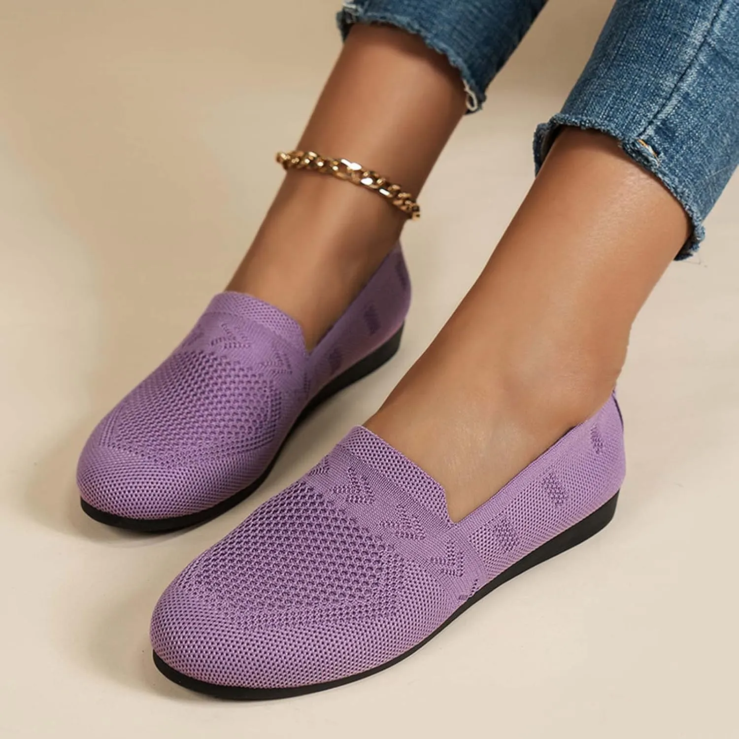 Black Loafers for Women Comfortable Pointed Toe Memory Foam Women's Dressy Shoes Fashion Hiking Workout Sneakers