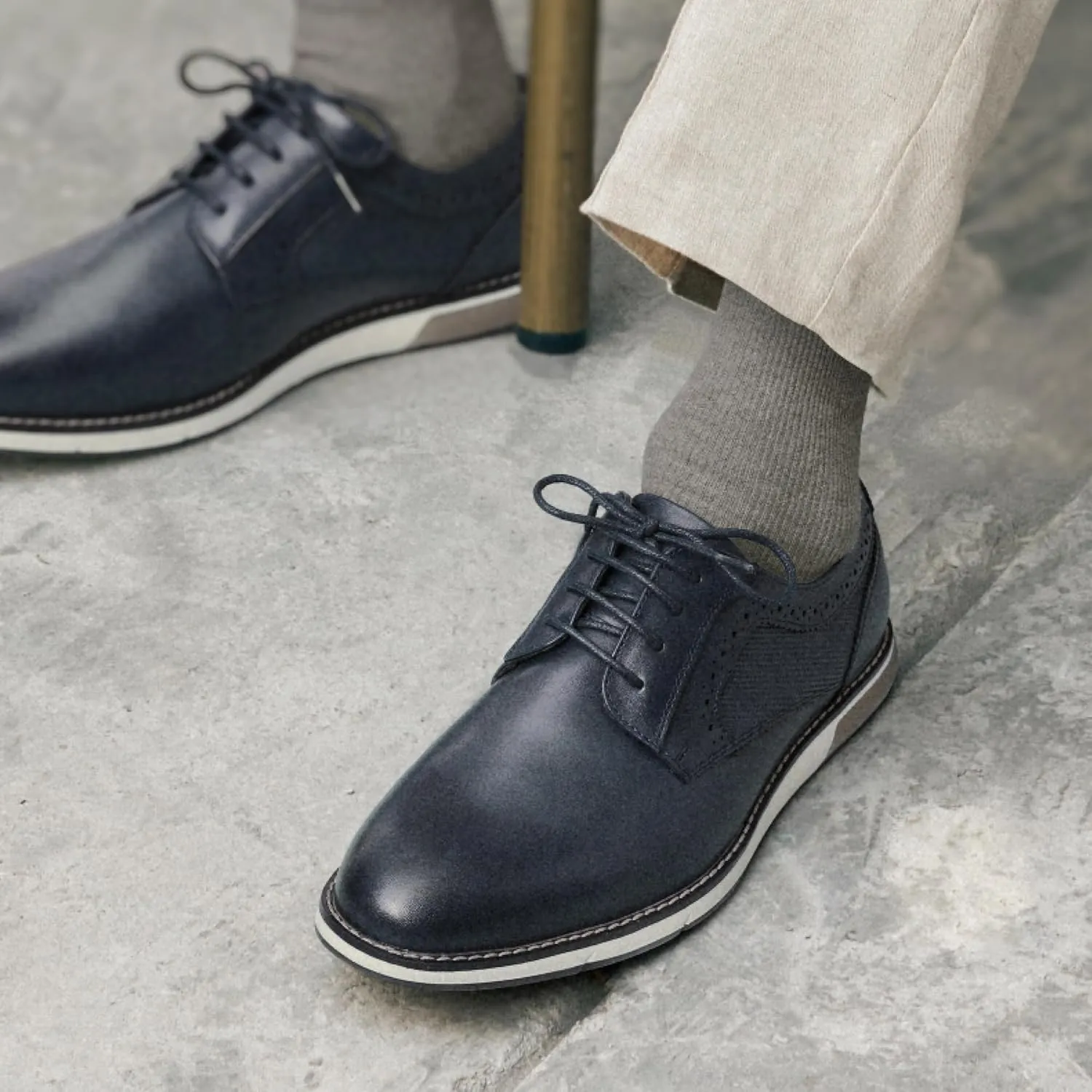 Bruno Marc Men's Plain Toe Oxford Shoes Business Formal Derby Dress Sneakers Crossflex GentEdge