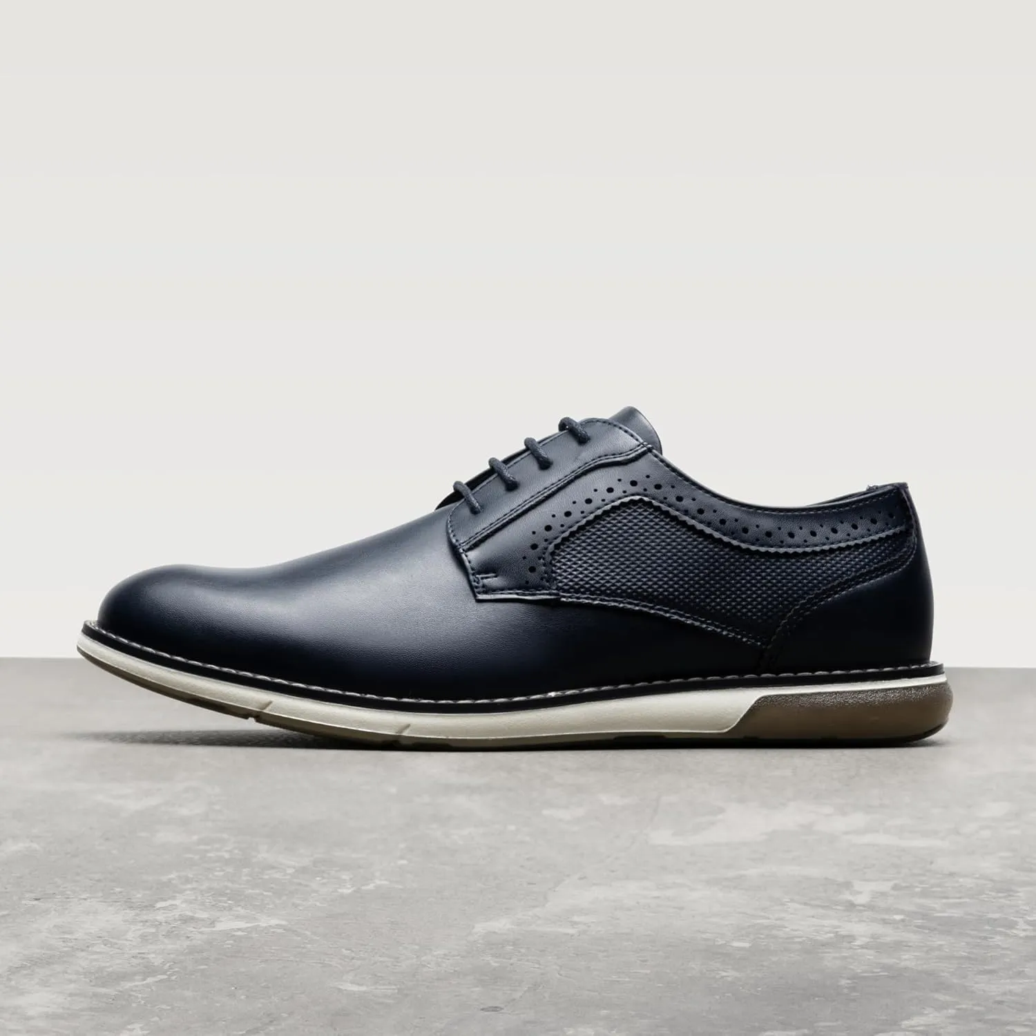 Bruno Marc Men's Plain Toe Oxford Shoes Business Formal Derby Dress Sneakers Crossflex GentEdge