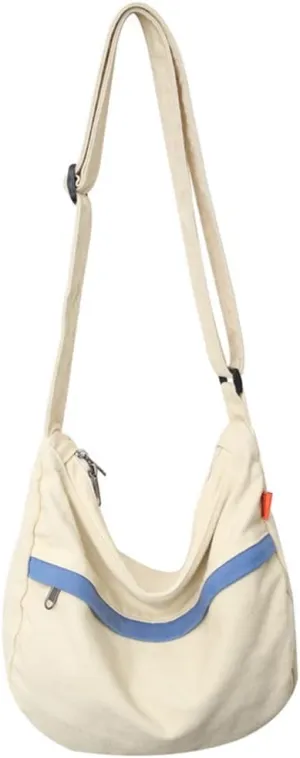 Canvas Tote Bag for Women Men Unisex Purses Women's Crossbody Handbags Hobo Shoulder Bag for Teen Girls