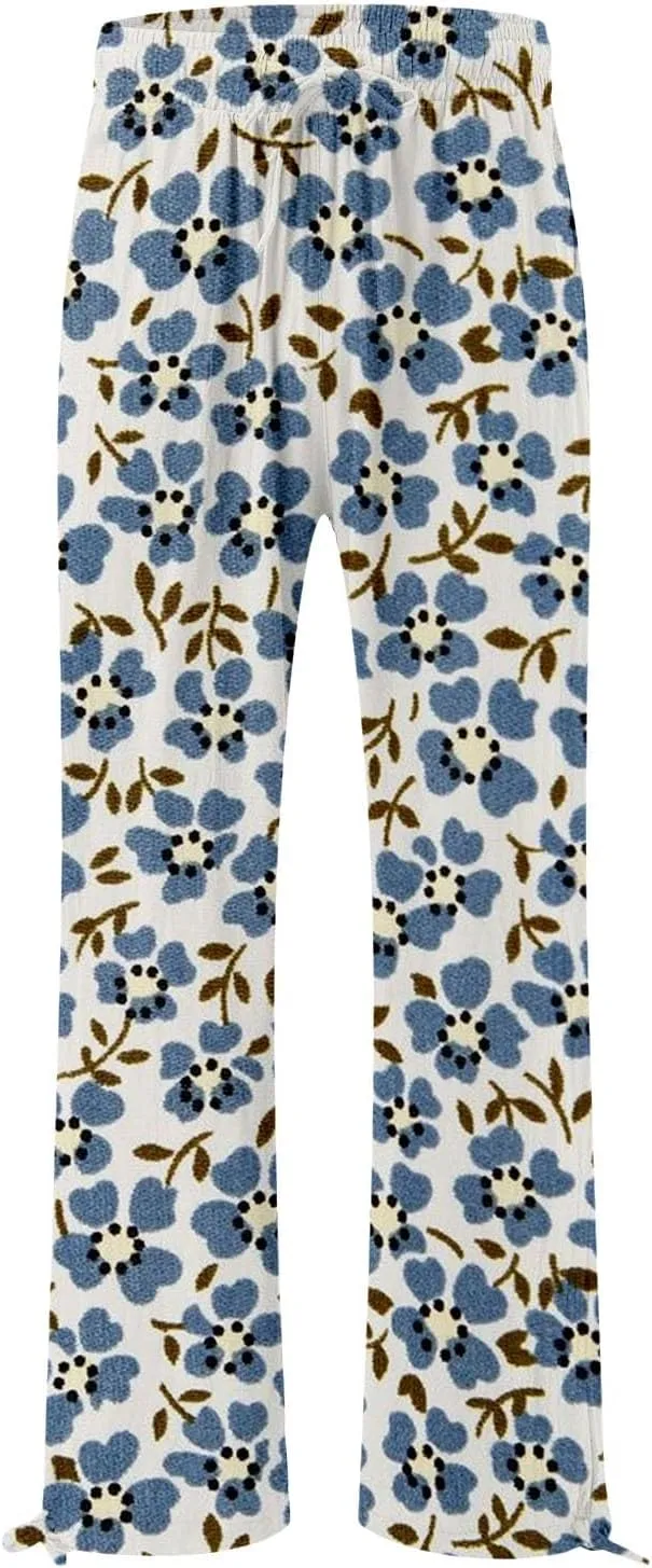 Casuals Long Business Pants with Pockets Womens Cotton Casual Loose Pants Comfy Work Pants with Pockets Elastic High