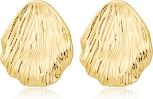 Chunky Gold Earrings for Women Trendy Statement Textured Stud Earrings Bold Geometric Gold Accessories Jewelry for Women
