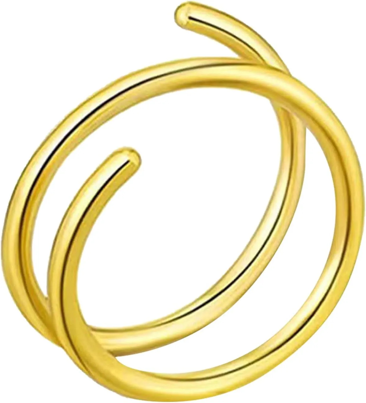 Clear Nose Rings for Work 18g Ring Piercing For Women Nose Jewelry Hoop Nose Spiral Hoop Nose 1PC For Piercing