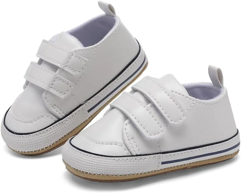 Clowora Baby Boys Girls Shoes Non-Slip Rubber Sole Sneakers Infant First Walking Toddler Crib Shoes Newborn Loafers Flats.