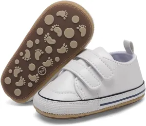 Clowora Baby Boys Girls Shoes Non-Slip Rubber Sole Sneakers Infant First Walking Toddler Crib Shoes Newborn Loafers Flats.