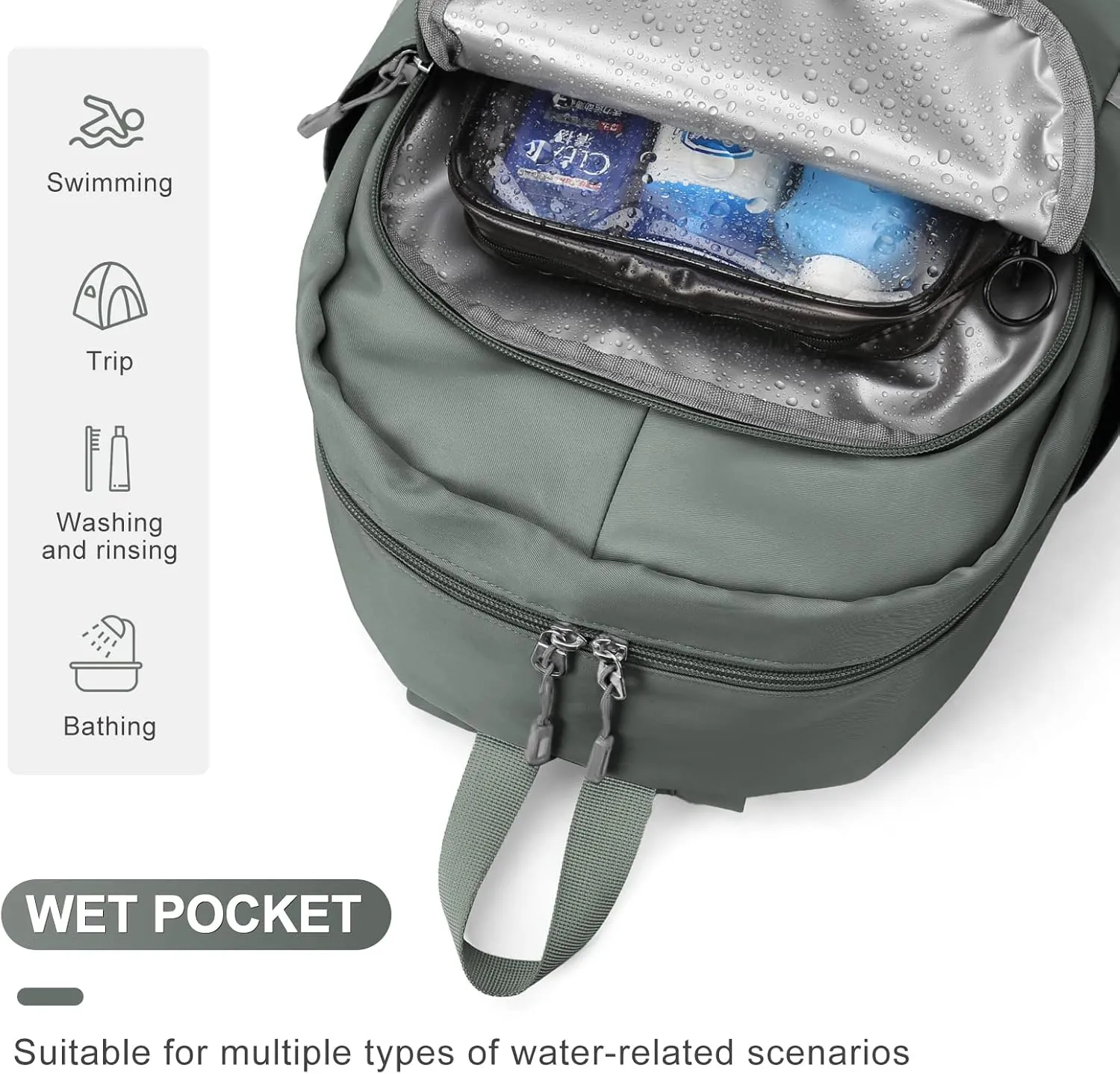coofay Small Gym Backpack for Women Waterproof Backpack with Shoe Compartment Lightweight Travel Backpack Sports Backpack Large Gym Bag