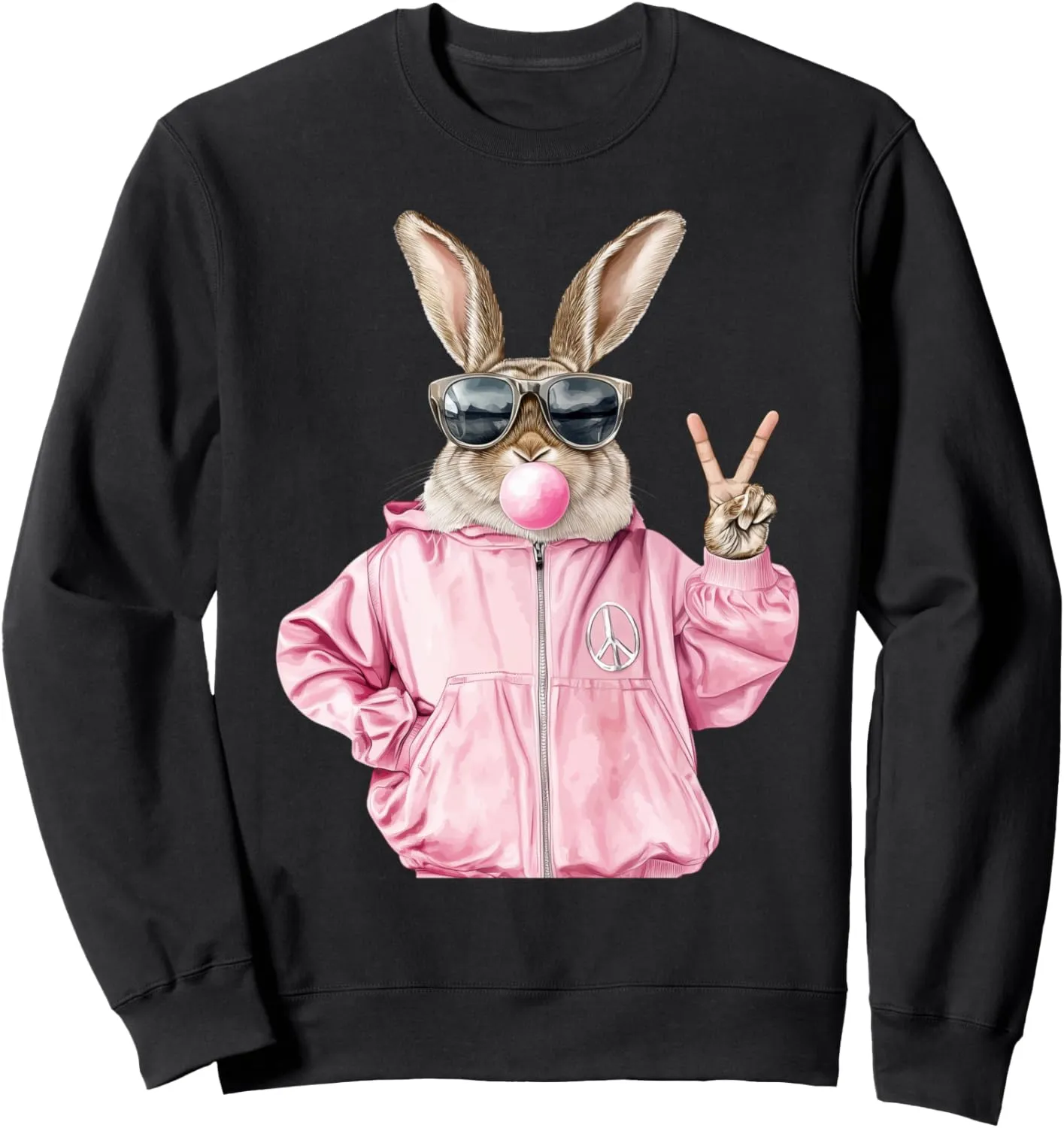 Cool Funny Easter Bunny Women Tshirts Graphic Tees for Girls Sweatshirt