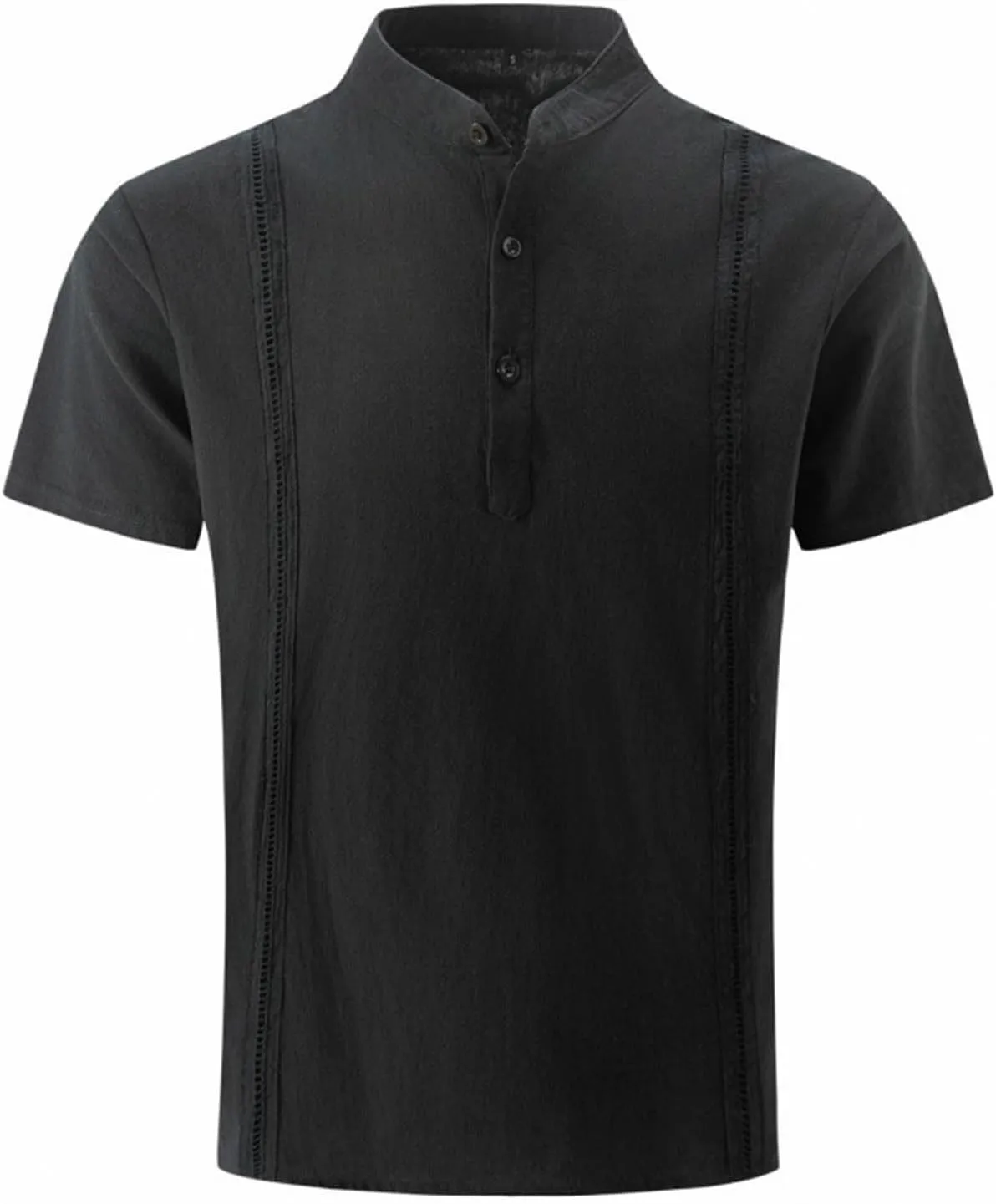 Cotton Linen Short Sleeve Polo Shirts for Men Moisture Wicking Golf Shirt Quick Dry Work Hiking Casual Solid Shirt
