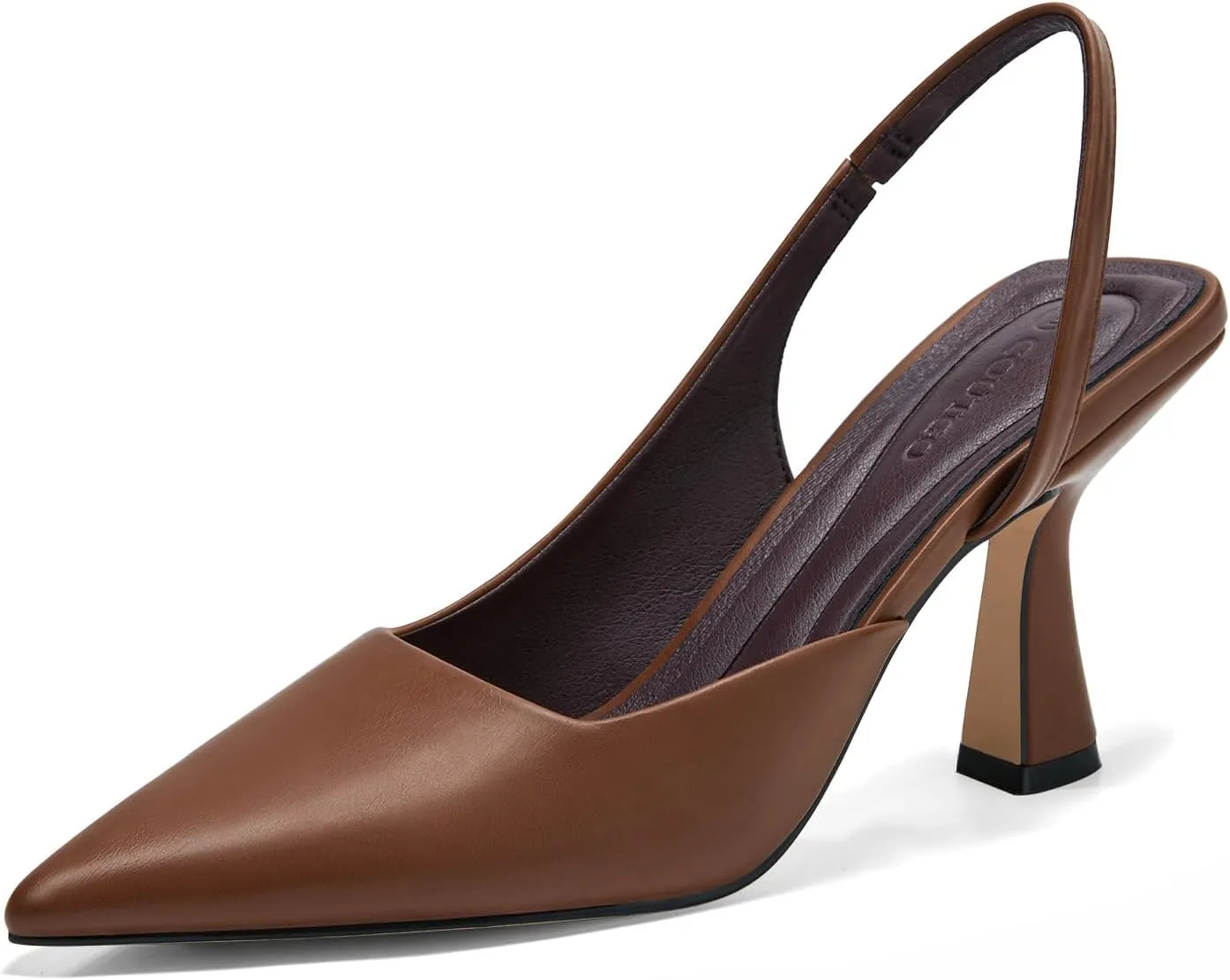 Coutgo Womens Slingback Stiletto High Heels Closed Pointed Toe Pumps D??Orsay Sexy Office Dress Shoes