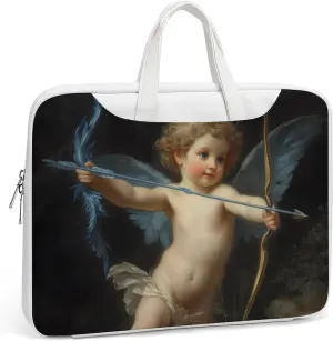 Cupid Love God Greek Mythology Leather Bag Laptop Case Slim Water Resistant Computer Bags with Handle Briefcase for Work