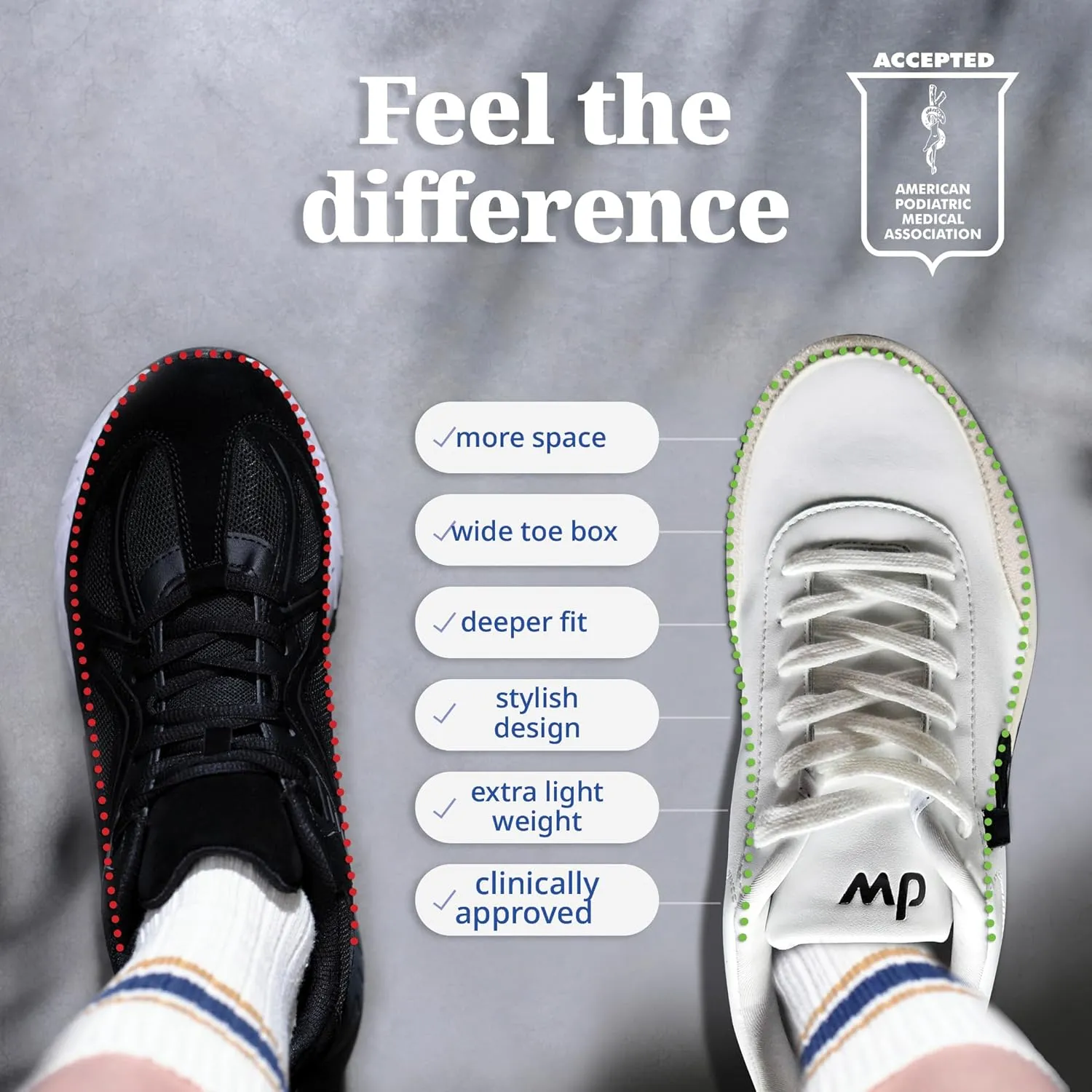 diawin Wide Shoes for Men & Women  Extra Depth Walking Shoes with Wide Toe Box for Swollen Feet, Hallux, Arthritis, and Diabetic Needs  Durable Genuine Leather for Comfort
