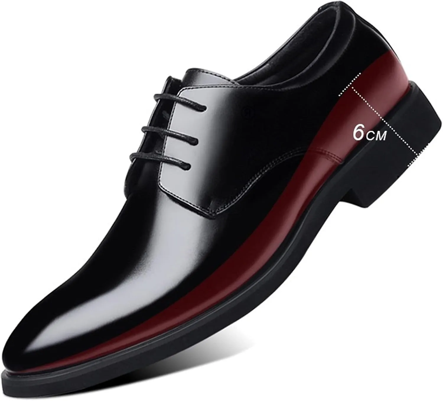 Dress Oxford Shoes for Men Lace Up Round Toe Derby Shoes Vegan Leather Anti-Slip Block Heel Low Top Non Slip Resistant Wedding