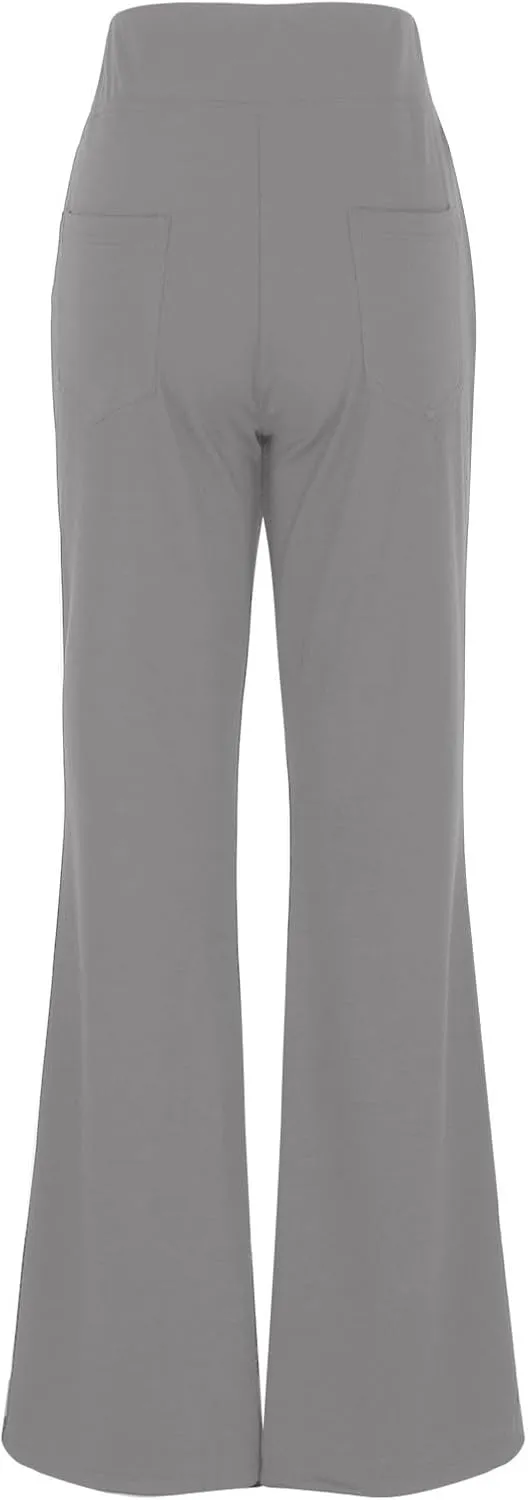 Dress Pants Women High Waist Flat Front Straight Leg Trousers Fashion Slim Fit Comfy Business Office Pant with Pocket