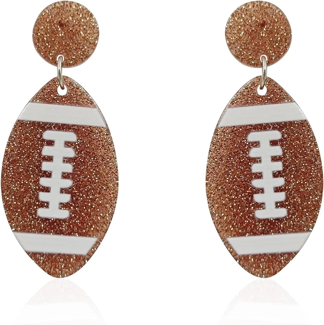 Football Earrings for Women Acrylic Game Day Earrings Soccer Dangle Earrings Sports Day Themed Rugby Earrings Game Day Jewelry