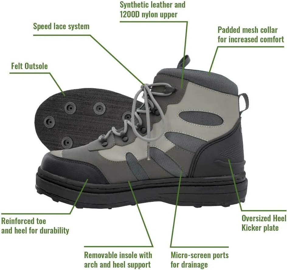 FROGG TOGGS Pilot 2 Wading Boot, Waterproof Anglers Boot for Fishing Cleated or Felt