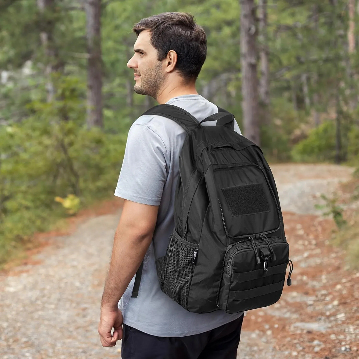 G4Free 30L Packable Tactical Backpack Lightweight Hiking Backpack Foldable Military Tactical edc Bag Water Resistant for Men Women(Black)