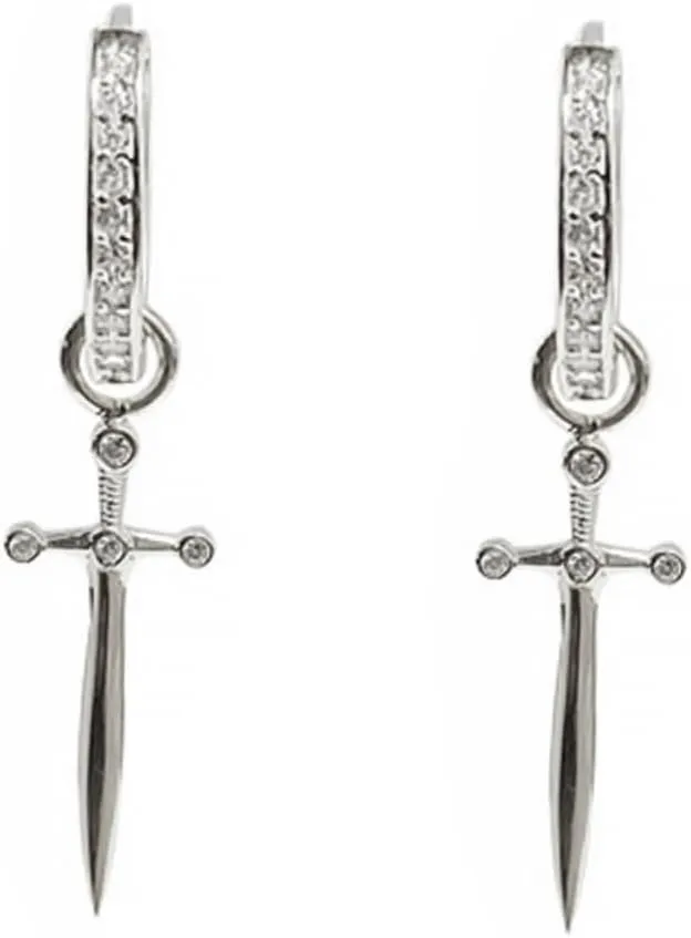 Gatuida Elegant Rhinestones Earrings for Women Loop Drop Earrings Dangles Ideal for All Occasions