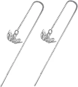 Gold Plated Chain for Women Threader Earrings Dangle Jewelry Trendy Tassel Earrings for Boho Style