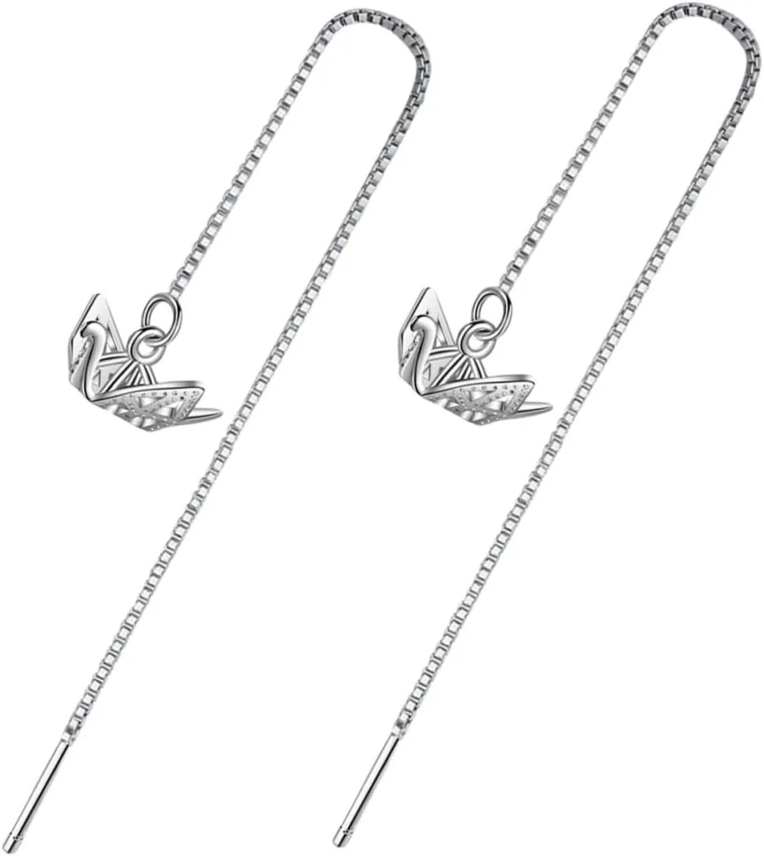 Gold Plated Chain for Women Threader Earrings Dangle Jewelry Trendy Tassel Earrings for Boho Style