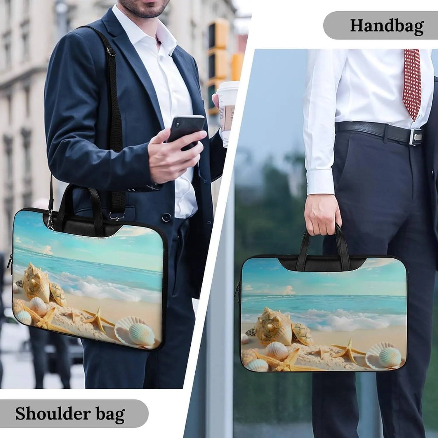 Hawaiian Starfish on Beach Laptop Tote Bag Waterproof Computer Carrying Case Business Office Briefcase