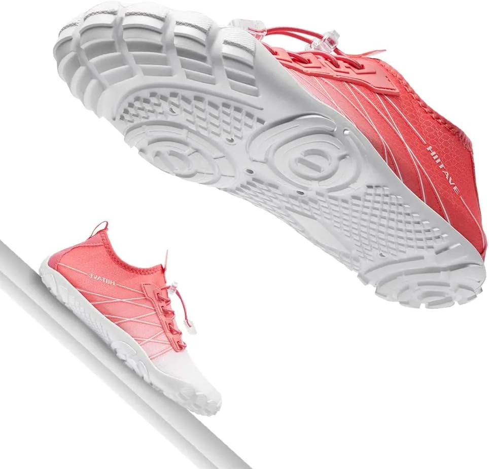 HIITAVE Water Shoes Non Slip Aqua Shoes Barefoot Quick Dry Lightweight with Beach River Swim Pool for Men Women Gradient Color