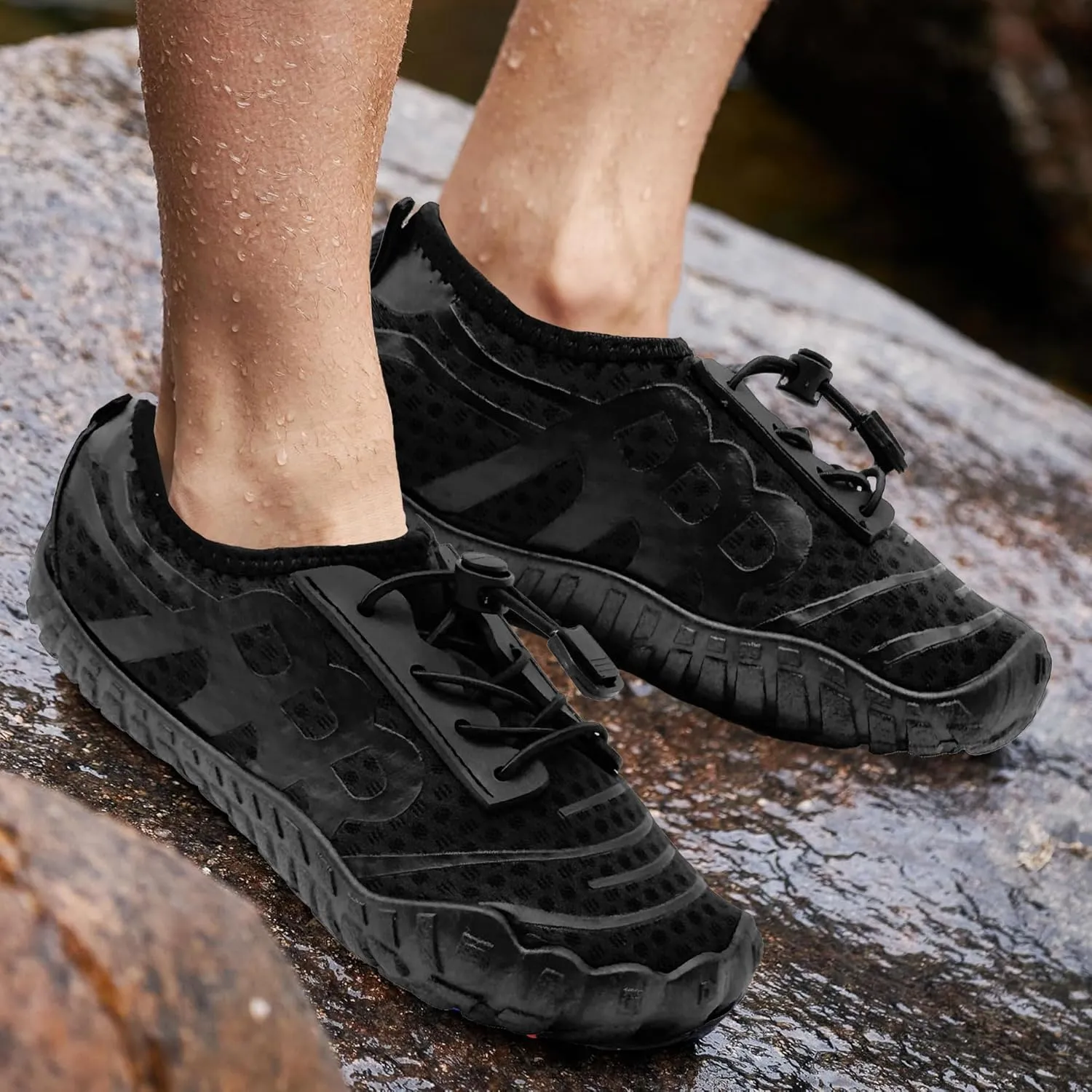 Hike Barefoot Shoes for Women Men Breathable Slip-on Barefoot Water Shoes with Wide Toe Box Non-Slip Athletic Footwear for Hiking Walking Pool Beach Swim Aqua Sport