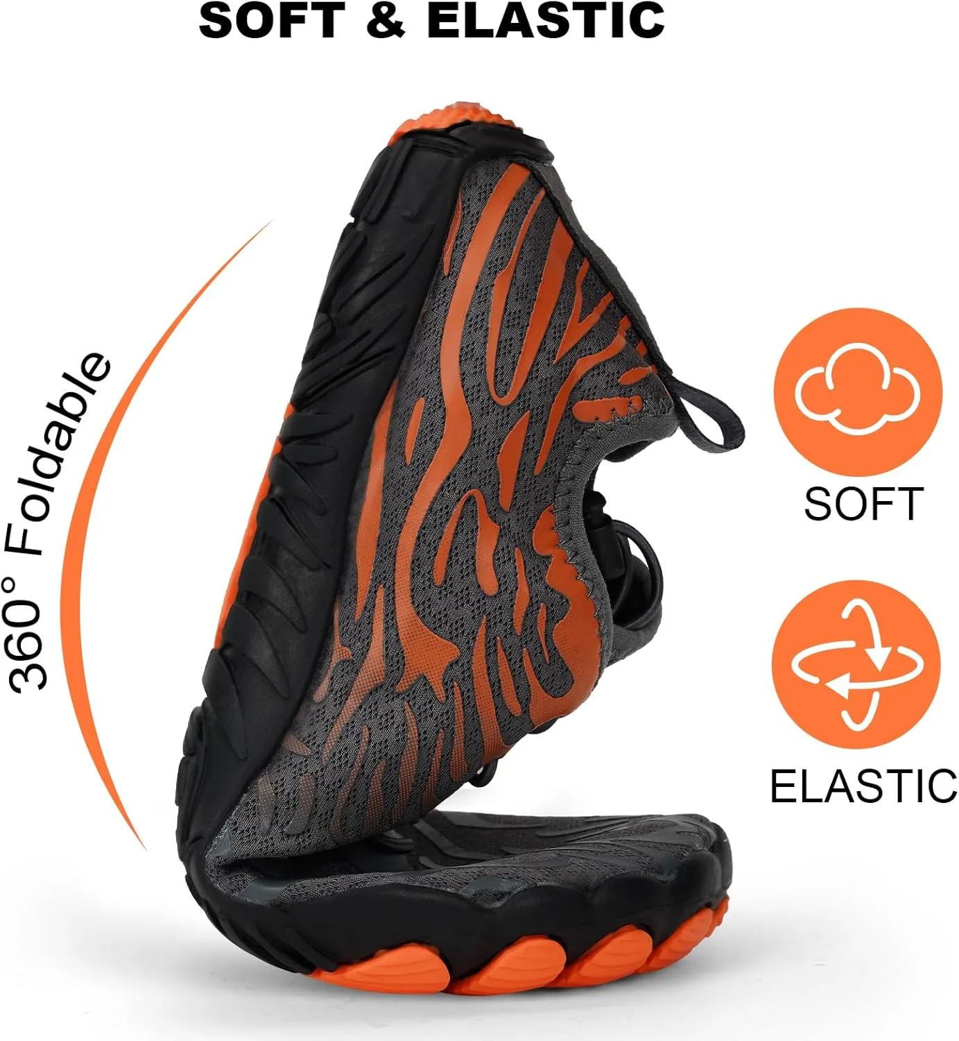 Hike Barefoot Water Shoes, Grounded Footwear Pro Barefoot Shoes Women Men, Non-Slip Athletic Hiking Trail Running Shoe, Breathable Zero Drop Water Shoe Wide Toe Box
