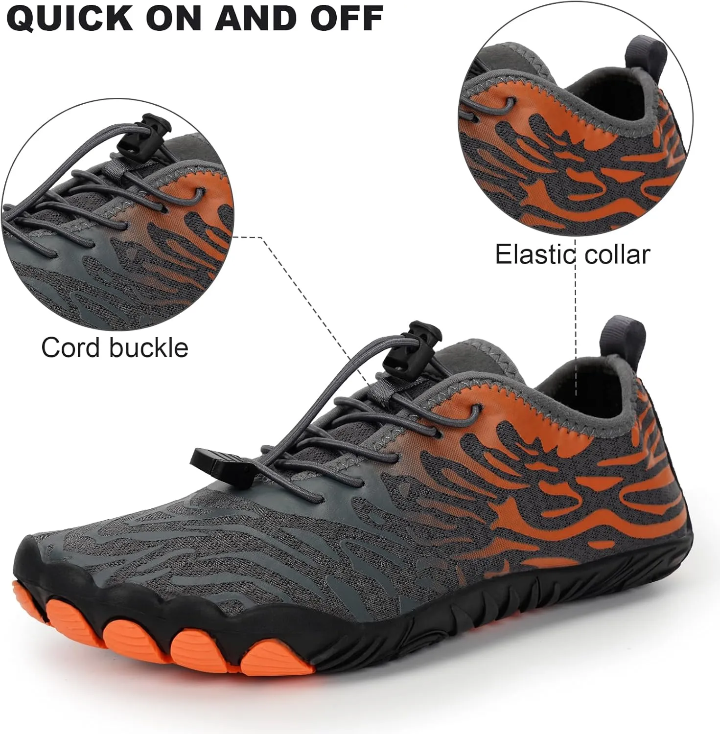 Hike Barefoot Water Shoes, Grounded Footwear Pro Barefoot Shoes Women Men, Non-Slip Athletic Hiking Trail Running Shoe, Breathable Zero Drop Water Shoe Wide Toe Box