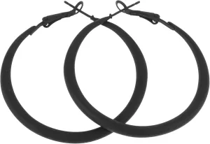 Homoyoyo 1Pair Fashionable Black Hoop Earrings for Women Lightweight Retro Jewelry Accessories Minimalist Elegant Ear Pendants for Everyday Wear and Special Occasions