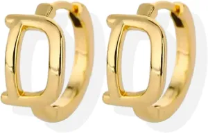Initial Hoop Earrings for Women Gifts Trendy Stuff Hypoallergenic Small Gold Huggie Hoop Earrings with Initial Dangle Earrings Jewelry Gifts