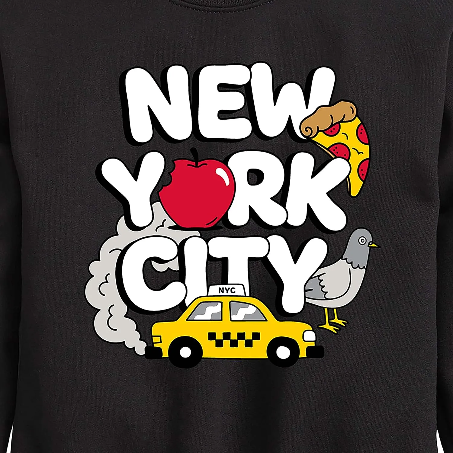 Instant Message - New York City Collage - Toddler & Youth Crewneck Fleece Sweatshirt