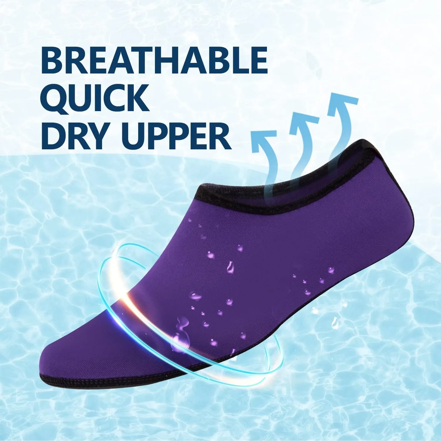 JACKSHIBO Water Shoes for Women Men Swim Shoes Water Socks for Cruise Essentials Swimming Aqua Beach Pool Yoga Surf