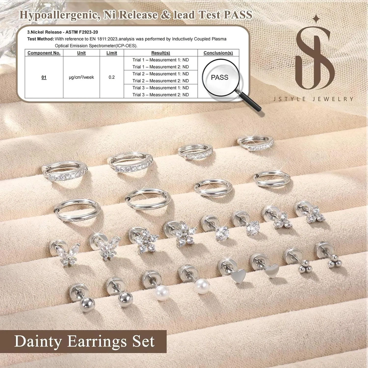 Jstyle Hypoallergenic Gold Stud Hoop Earrings for Women Men Surgical Stainless Steel Flat Back Earrings Small 14K Gold Huggie Hoops Cartilage Earring Set for Multiple Piercing Jewelry Gifts for Women