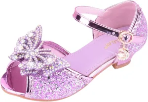 Kids Girls Glitter Butterfly Sandals Sequin hinestone Dress Shoes Little/Big Kids Fashion Girls Slippers Clog