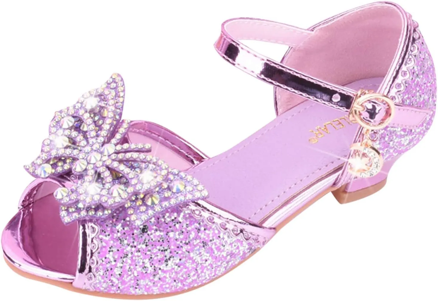 Kids Girls Glitter Butterfly Sandals Sequin hinestone Dress Shoes Little/Big Kids Fashion Girls Slippers Clog