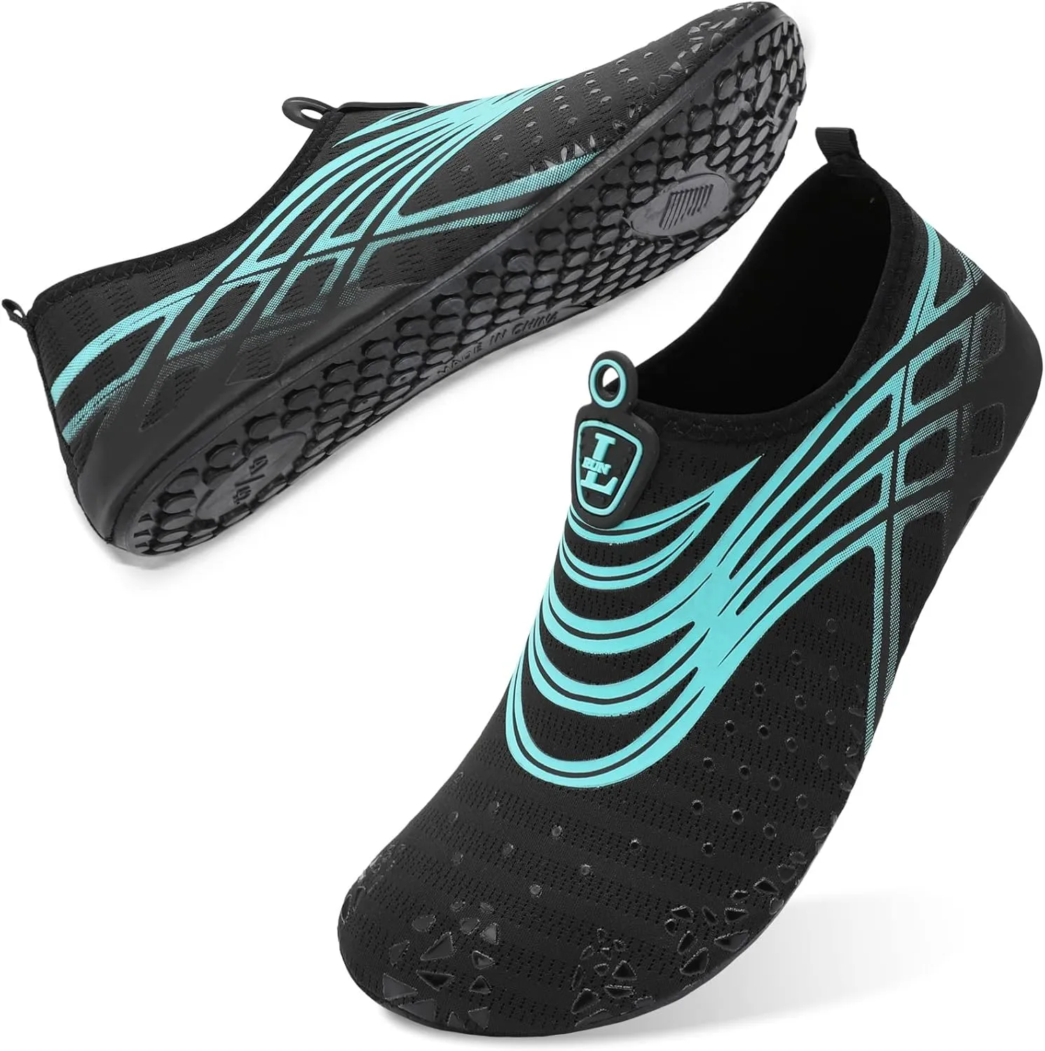 L-RUN Womens Mens Water Shoes Barefoot Skin Aqua Socks for Run Dive Surf Pool Beach Yoga Quick Dry Swim Shoes Non-Slip