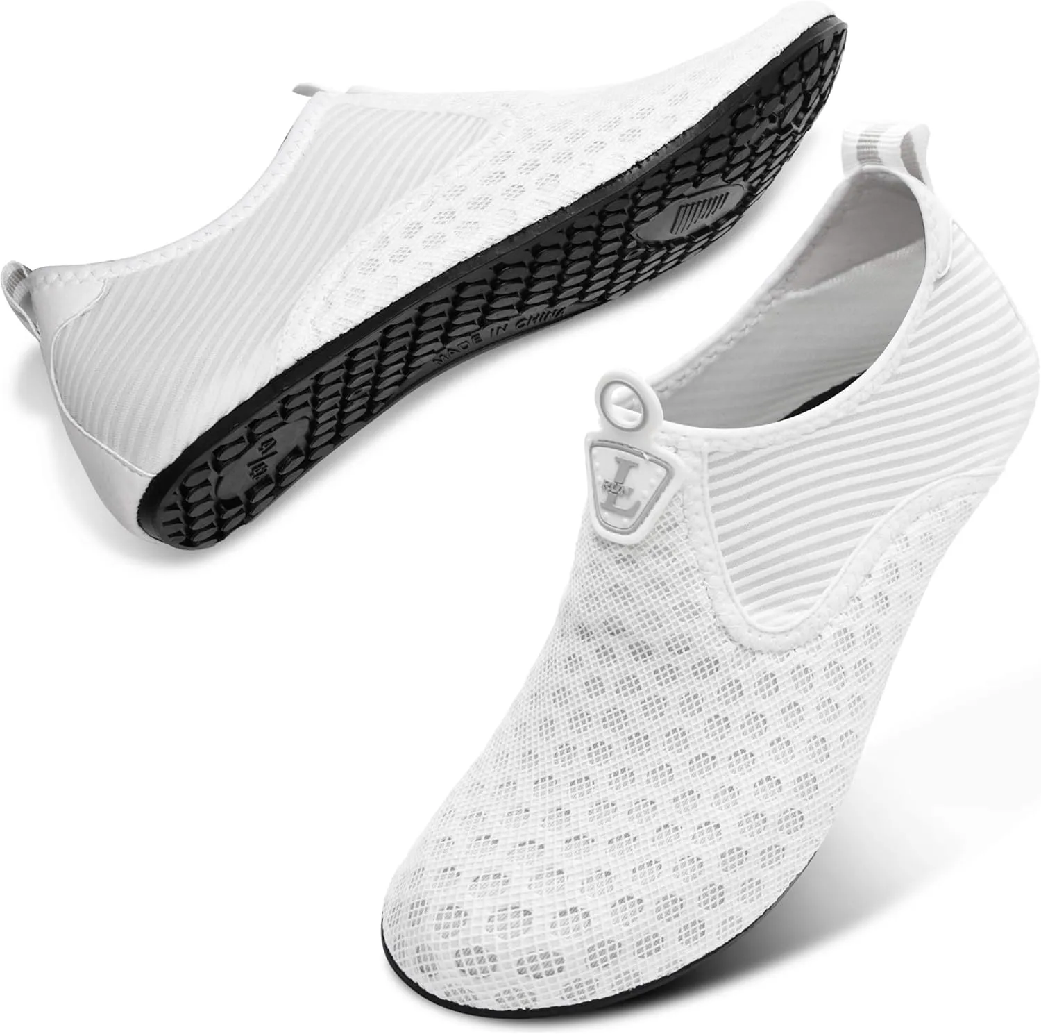 L-RUN Womens Mens Water Shoes Barefoot Skin Aqua Socks for Run Dive Surf Pool Beach Yoga Quick Dry Swim Shoes Non-Slip