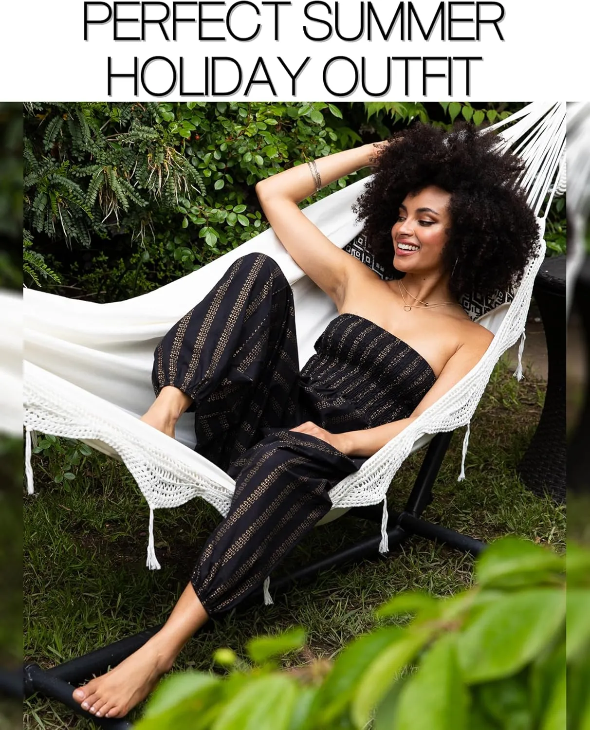 likemary Harem Pants Women Jumpsuits ?C Maxi Romper Pulls Down into Boho Print Cotton Pants ?C One Size 2-in-1 Outfit & Pockets