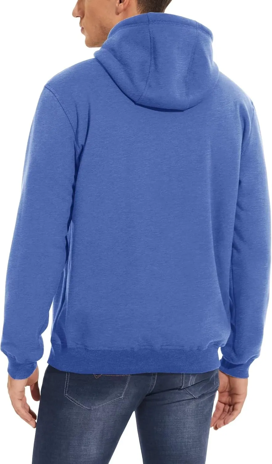 MAGCOMSEN Men's Heavy Hoodie Sherpa Fleece Lined Pullover Thick Winter Hooded Sweatshirt