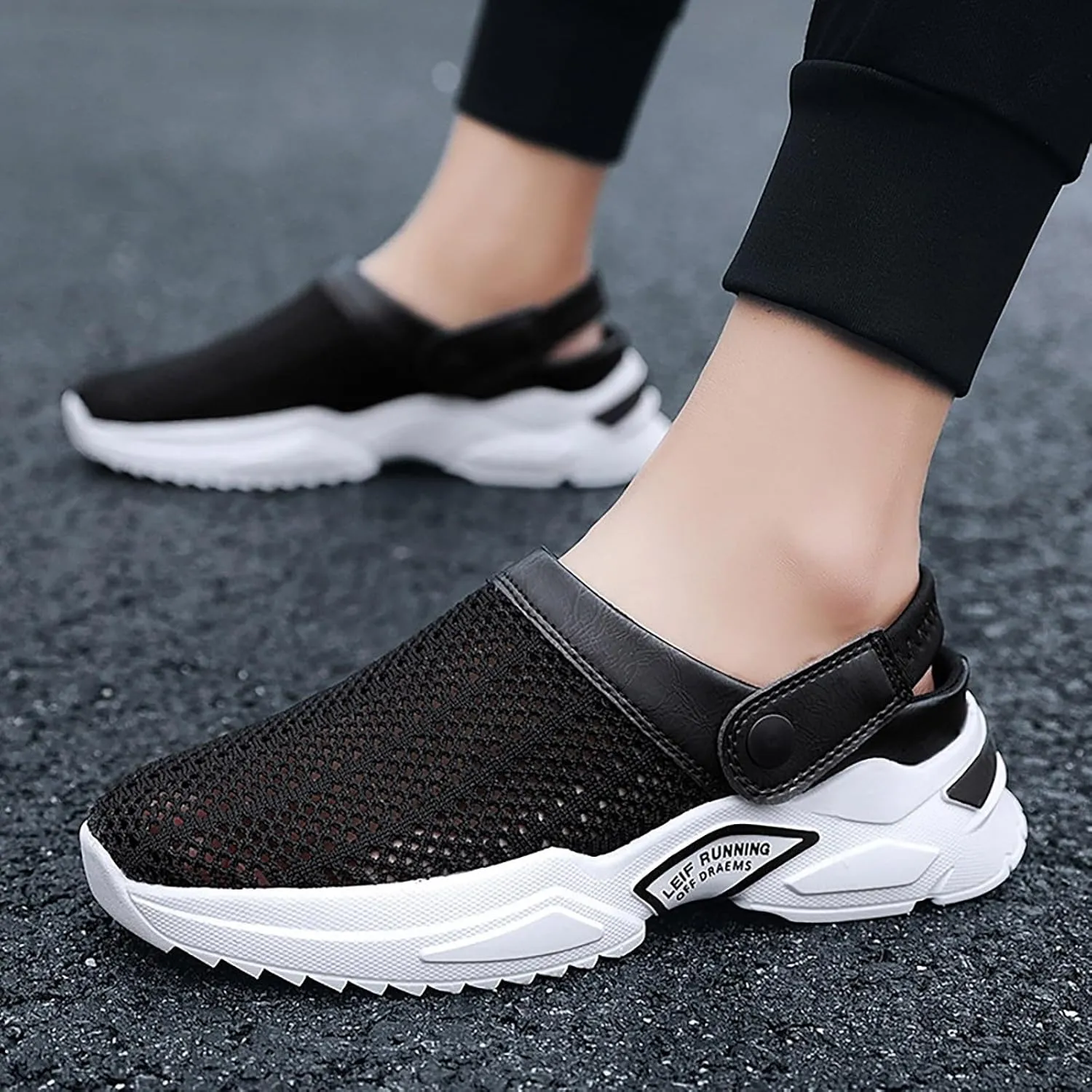 Men's Comfortable Summer Sandals Breathable Lightweight Casual Slip On Shoes for Walking Outdoor Beach