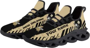 Men's Custom Football Flex Control Sneakers Personalized Breathable Fan Gift Name Number Workout Athletic Gym Slip-on Shoes