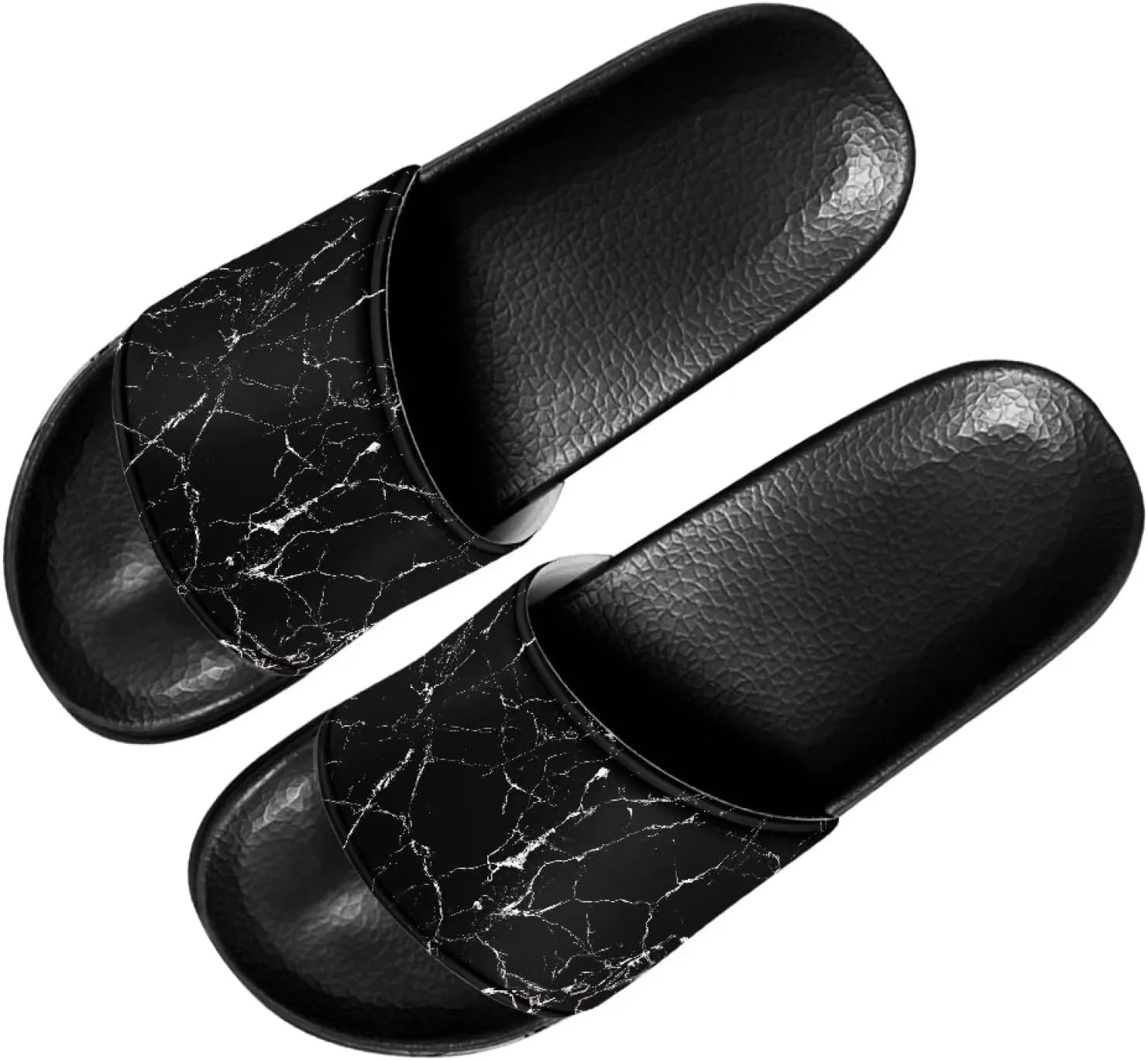 Mens Pillow House Sandals Ultra Cushion Slide Sandals Non-Slip Comfortable Shower Shoes Slip On Black Slippers for Spa Bath Pool Gym