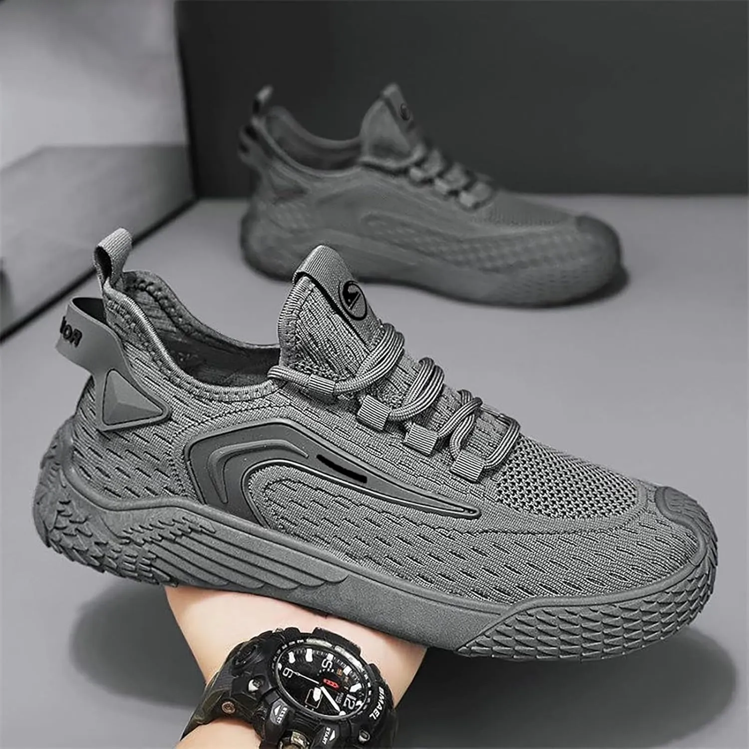 Men's Single Foot Stirrup Sneakers Men's Mesh Comfortable Orthopedic Fashion Casual Dress Shoe for Summer