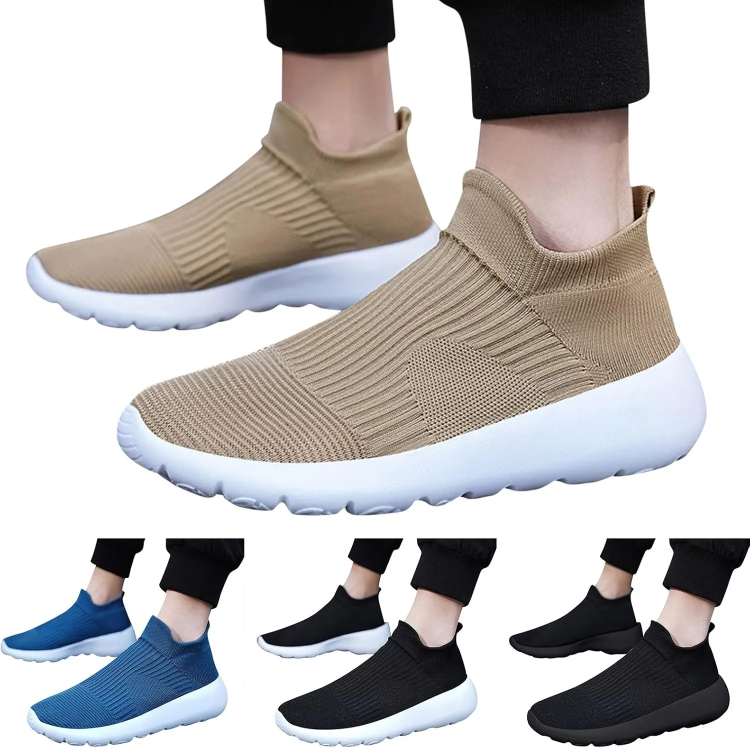 Mens Slip on Shoes Mens Walking Shoes Sneaker for Men Walking Shoe for Men Mesh Lightweight Sneaker