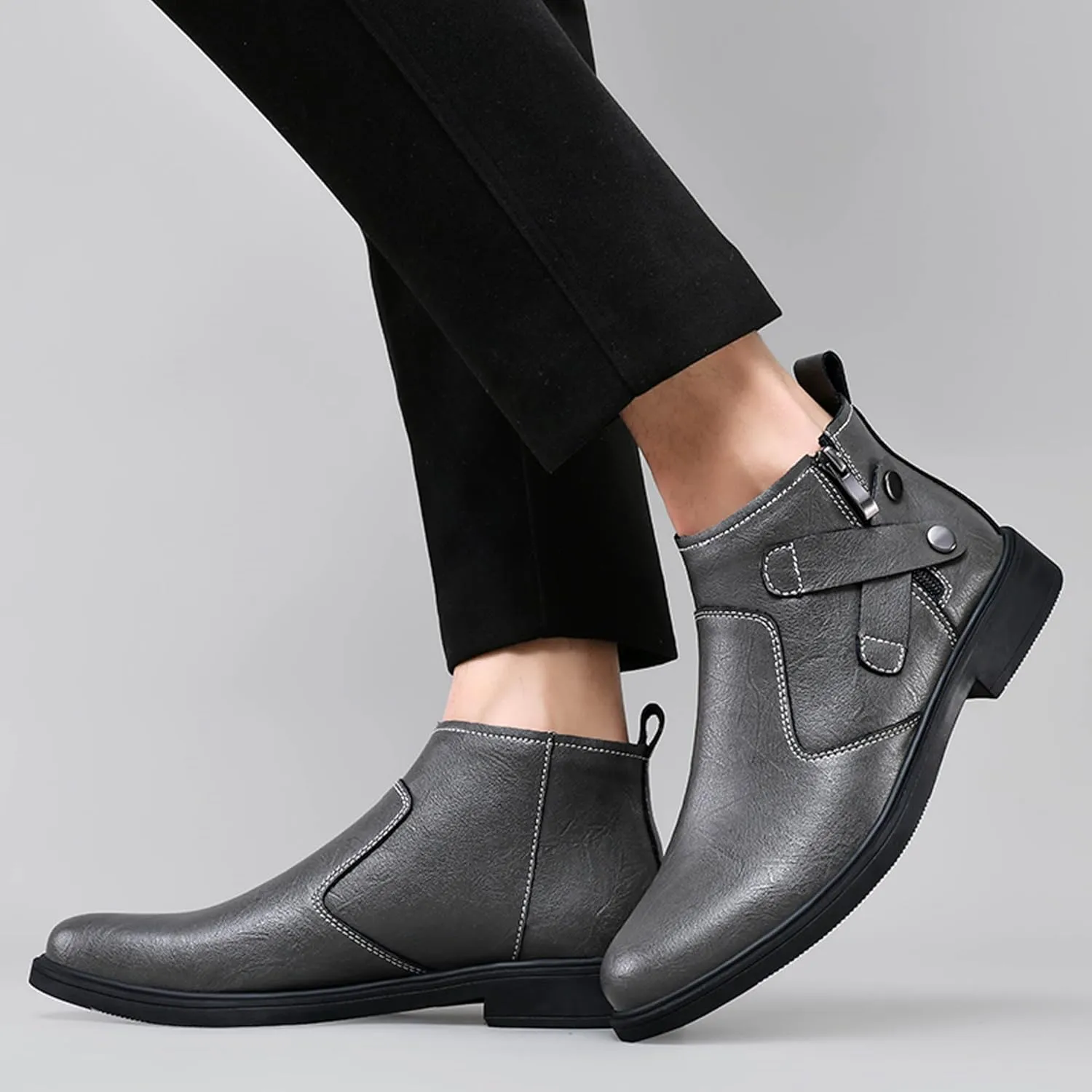 Men's Western Cowboy Boots Pointed Chelsea Boots